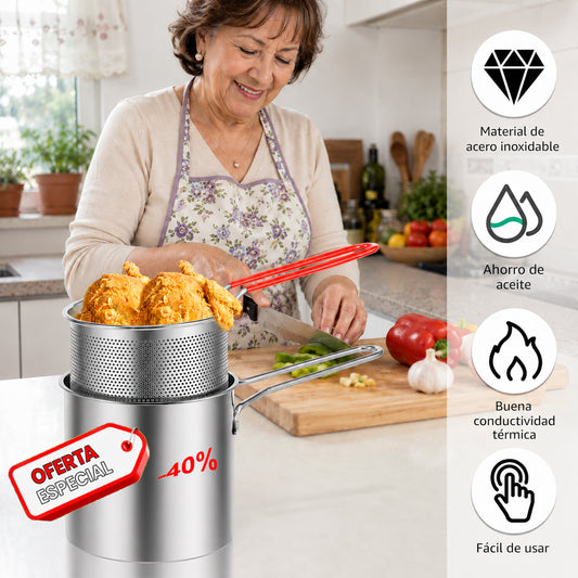 Mini Freidora de acero 304 inoxidable