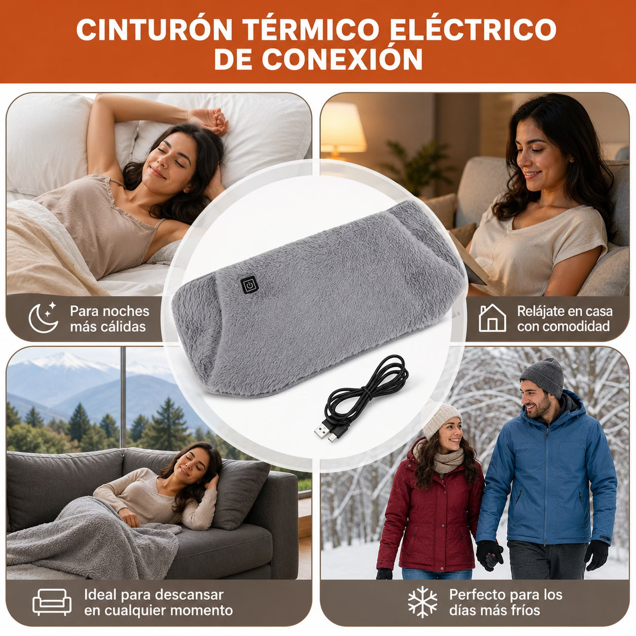 CalorZen™ Guatero Electrico con Almohadilla Térmica