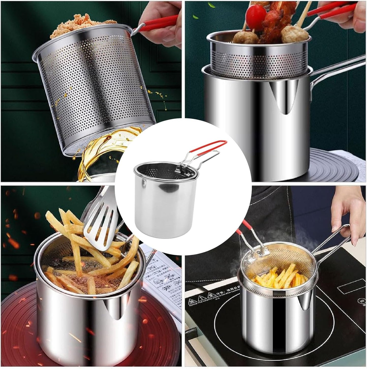 Mini Freidora de acero 304 inoxidable