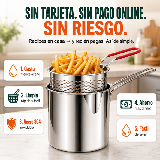 Mini Freidora de acero 304 inoxidable