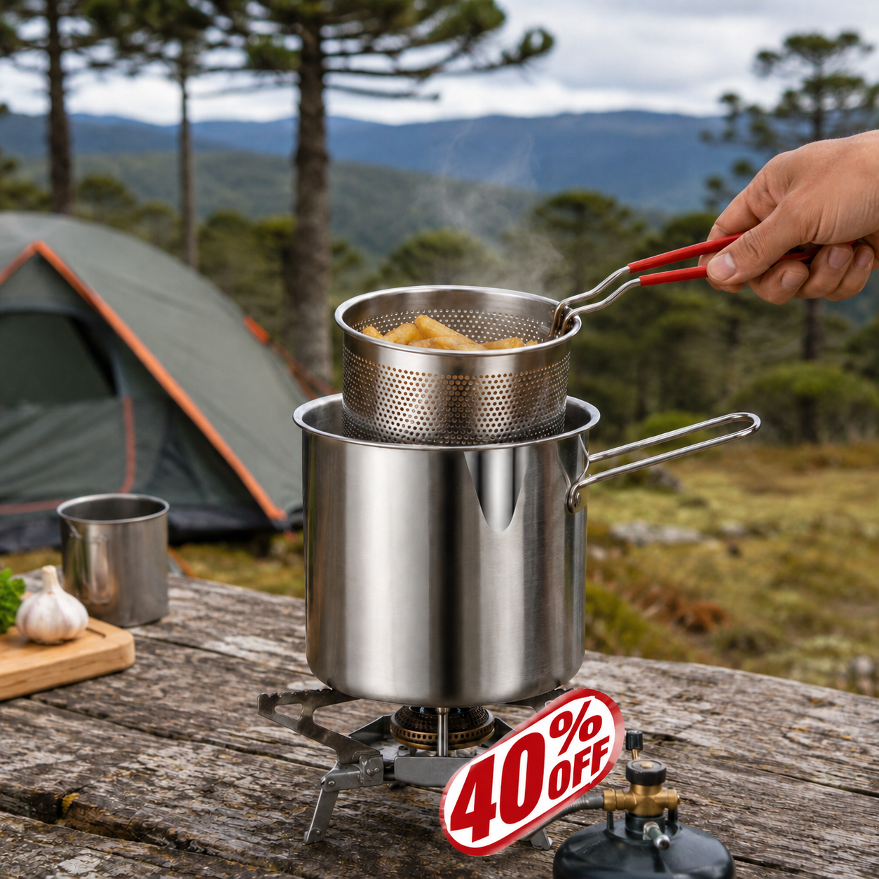 Mini Freidora de acero 304 inoxidable